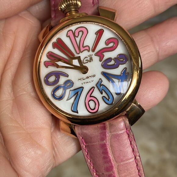 GaGa Milano 40mm Rose Gold Plated Multi-Colour Wristwatch - Picture 4 of 16